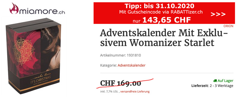 Miamore Erotischer Adventskalender 2020 Rabatt